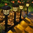 Светодиодный декоративный садовый фонарь на солнечной батарее, уличная лампа для газона, дома, дорожек с датчиком освещения, водонепроницаемый Рождественский светильник, уличная лампа