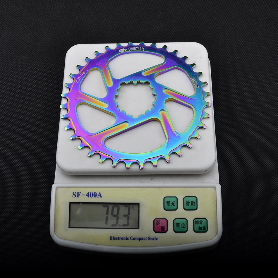 3 degrees 36T Freies deliv Fahrrad Kettenblatt regenbogen 32 34 36 38t Engen Breite Fahrrad Kettenblatt Pelz GXP XX1 XO CNC AL7075 - Цвет: 3 degrees 36T