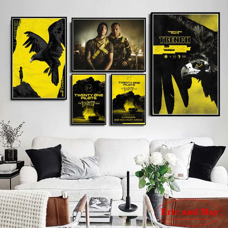 

Twenty One Pilots Rock Music Band Trench Tour Posters And Prints Pictures On The Wall Nordic Decoration Home Decor Affiche
