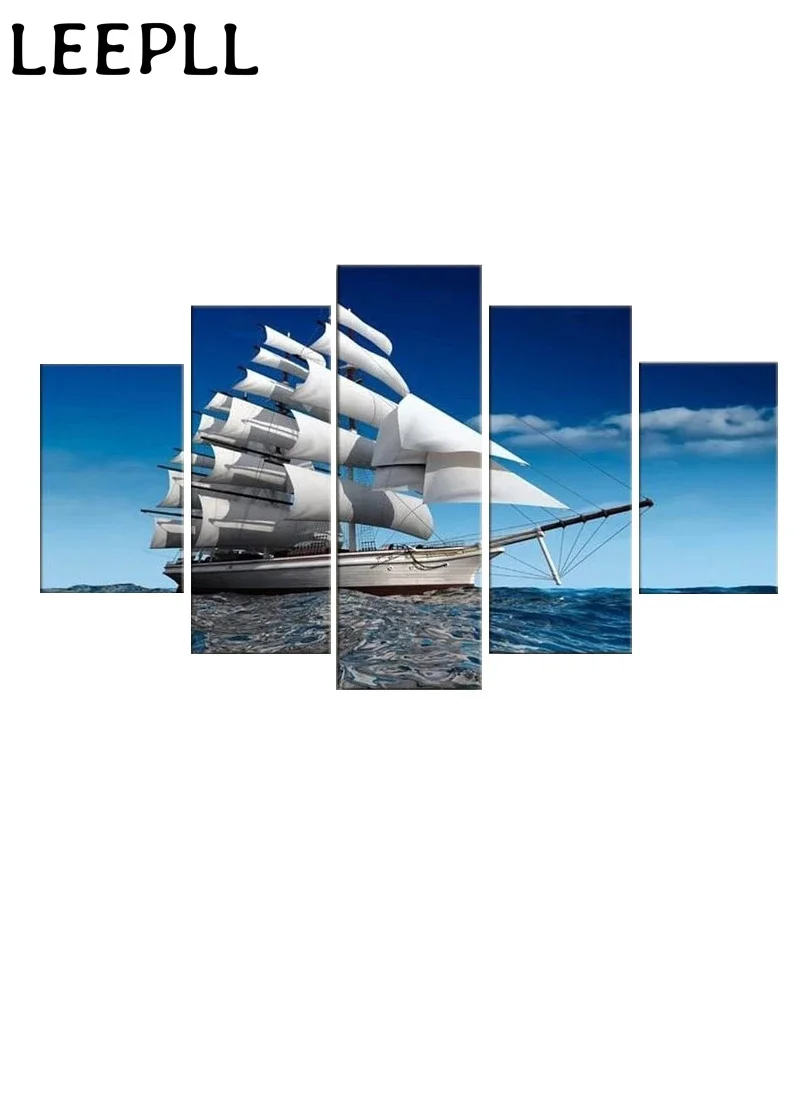 5 шт. настенное искусство на холсте картина морской пейзаж Дрифтинг по океану