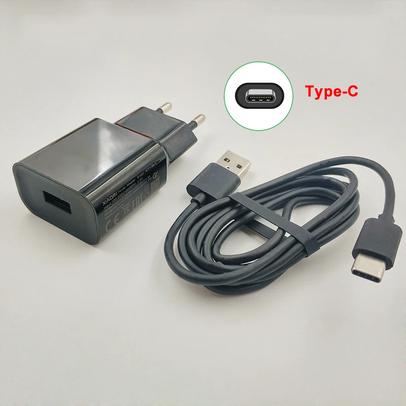 Xiao mi redmi note 8 7 k20 pro быстрое зарядное устройство 12V1. 5A адаптер QC3.0 Quick Charge type C кабель