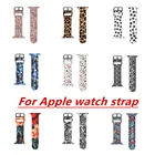 Ремешок цветной граффити для Apple watch 6 5 4 3 2 SE, силиконовый спортивный браслет для iWatch 44 мм 38 мм 40 мм 42 мм, браслет для часов