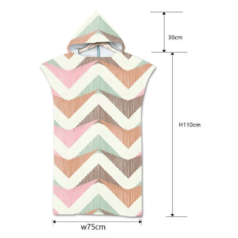 Банное пляжное полотенце в скандинавском стиле полоску s с капюшоном