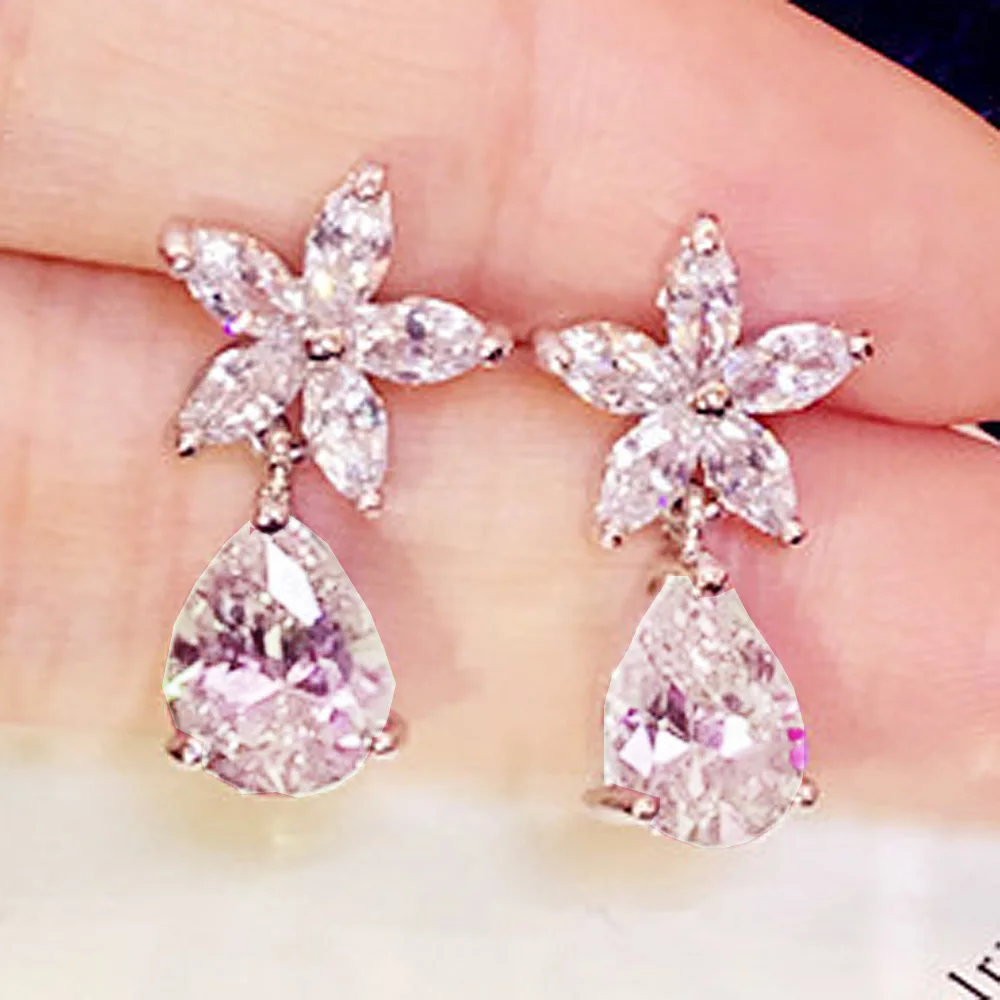 Ювелирные изделия YaYI Мода Принцесса Цвет Фул цирконами серебряные длинные