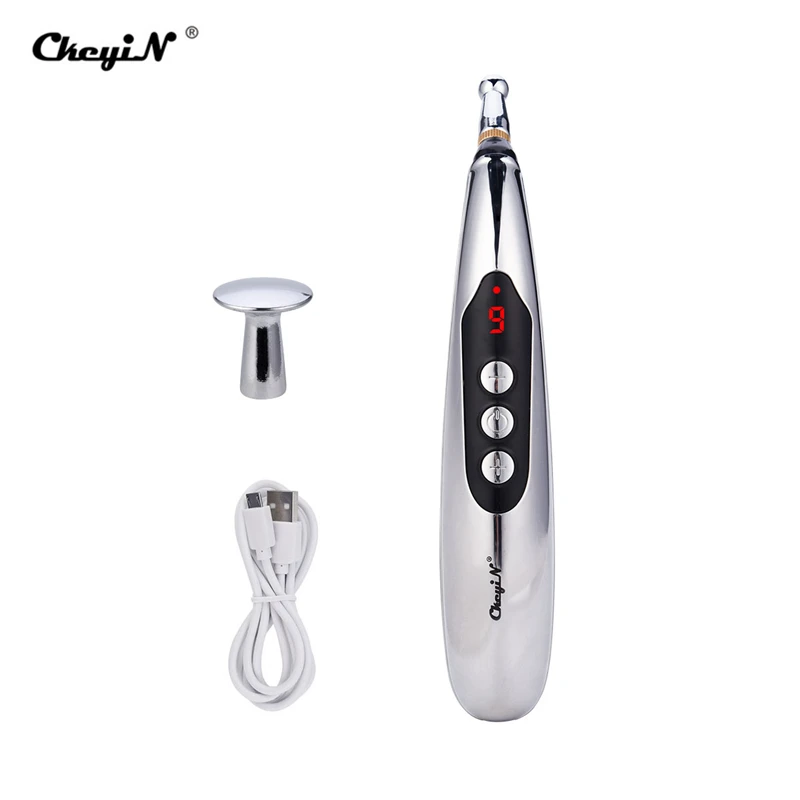 Зарядка Электрический Лазер Акупунктура точка Массажная ручка Исцеление рельеф