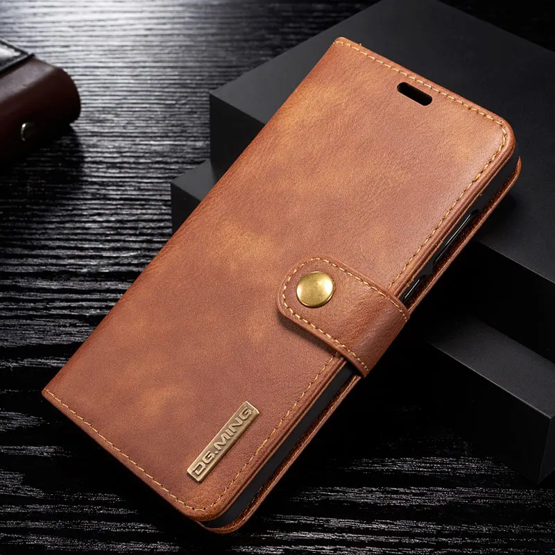 Многофункциональный чехол для телефона сумка для huawei P20 P30 Коврики 30 20 Pro Lite чехол Магнитный 2 в 1 съемный кожаный бумажник чехол-Обложка с подставкой и кардхолдером - Цвет: Коричневый
