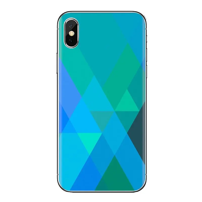 Синий зеленый геометрический художественный для LG Spirit Motorola Moto X4 E4 E5 G5 G5S G6 Z Z2 Z3 G2 G3 C