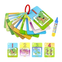 magic water drawing cards coloring book with water pen painting drawing board educational toys for children gift