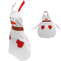 christmas kitchen bib apron adult snowman aprons xmas dinner party cooking apron with hand pockets christmas decoration 89x67cm