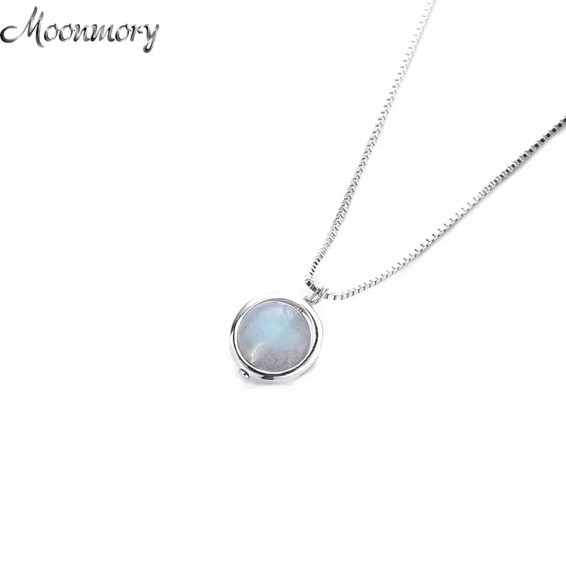 Подвеска Moonmory Real 925 Чистое серебро лабрадор подвеска с полярным светом кристалл