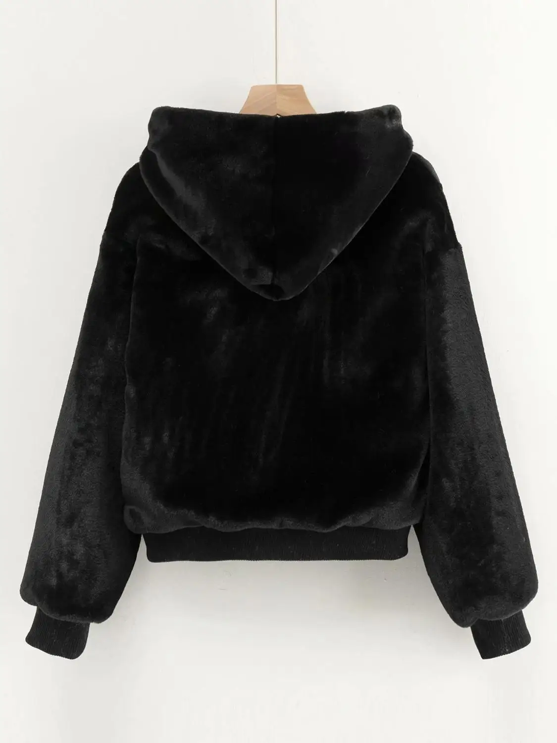 

Women Thick Fur Long Sleeve Coat Jacket Zipper Plush Top Hoodie Coats Clothing Fashion Autumn Winter Streetwear