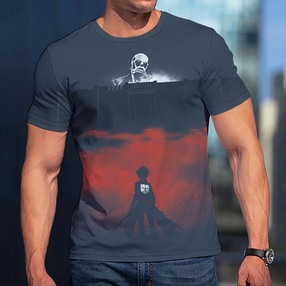 

3D Men T-Shirt Attack On Titan Poster Clothing Women Children Short Sleeve Cool Tees Fashion Casual Summer Boy Kids Streetwear
