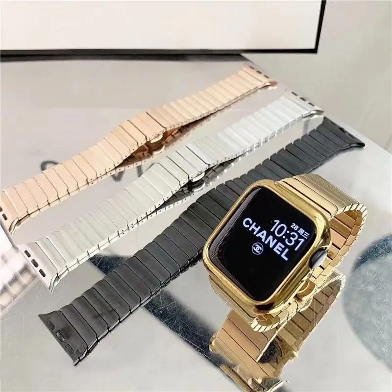 Stainless Steel strap for Apple Watch band 44mm 40mm iWatch band 42mm/38mm Butterfly Metal Bracelet Apple watch serie 5 4 3 se 6