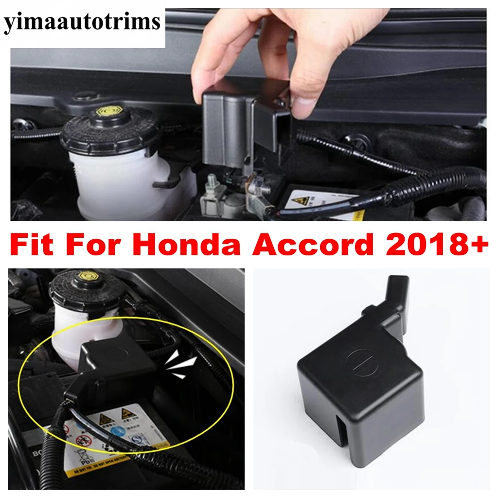 

Engine Battery Negative Interface Protection Kit Covers Plastic Black Accessories Fit For Honda Accord 10th 2018 2019 2020 2021