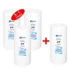 4 упаковки по 5 микронных картриджей с большим синим осадочным фильтром для воды, 10x4,5 дюйма, фильтры для выдувания расплава всего дома