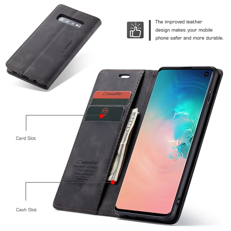 Чехол книжка S10e для Samsung Galaxy S10 Plus роскошный кожаный чехол бумажник S 10 + E S10Plus