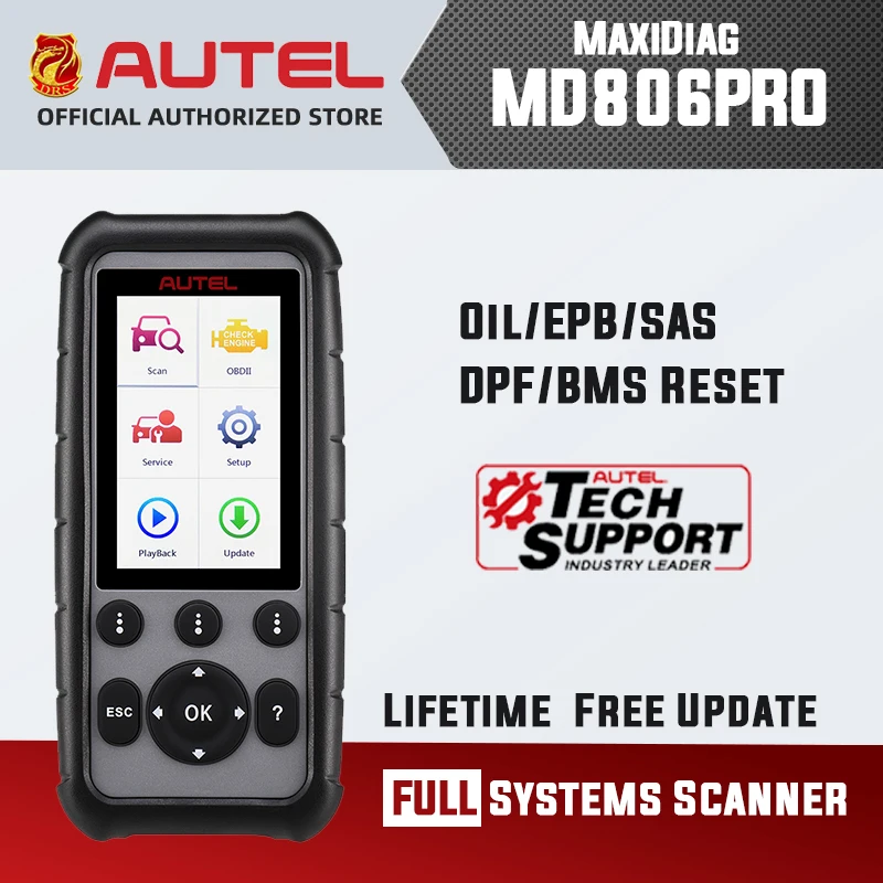 Autel MD806 Pro OBD2 сканер обновленная версия MD808 MD802 MD805 все системы диагностический