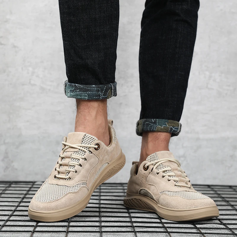 Мужская сетчатая обувь модная мужская повседневная летняя женская на шнуровке