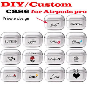 Чехол для airpods pro, чехол из твердого пластика с логотипом и именем под заказ, с поддержкой Bluetooth, беспроводной Чехол для Airpodpro, для самостоятельной сборки, с фото и надписью