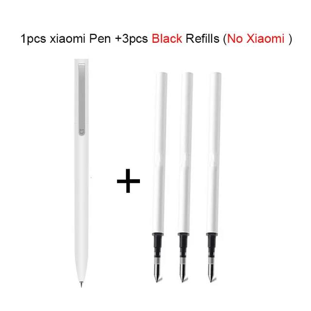 1pen and 3Black ink Xiao mi jia чернильное перо mi Pen 9,5 мм ручка для подписи PREMEC гладкая швейцарская заправка mi Kuni японские чернила(черный/синий) лучший подарок - Цвет: 1pen and 3Black ink