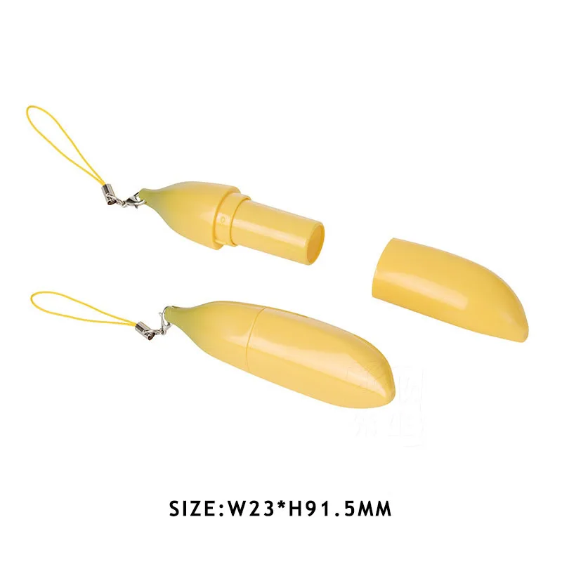 12.1mm Empty pink yellow banana shape Lipstick tube cute lipstick container 50pcs |