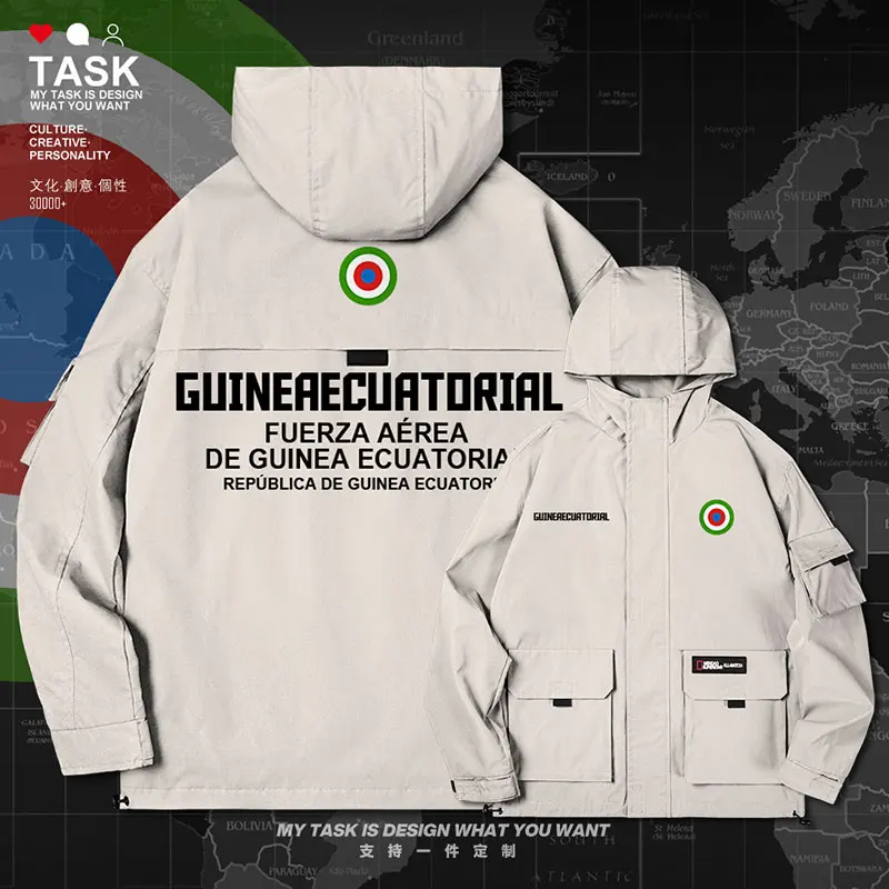 

Equatorial Guinea Ecuatorial GQ GNQ Guinean Equatoguinean men jacket hooded air force logo army fan new coat autumn clothes