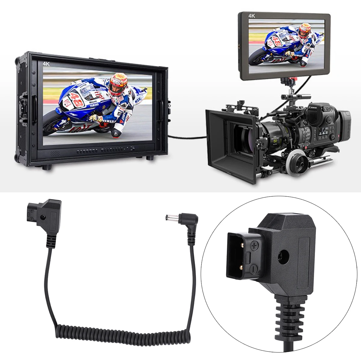 Кабель питания D Tap со штекером на штекер постоянного тока кабель для BMCC BMPC 4K