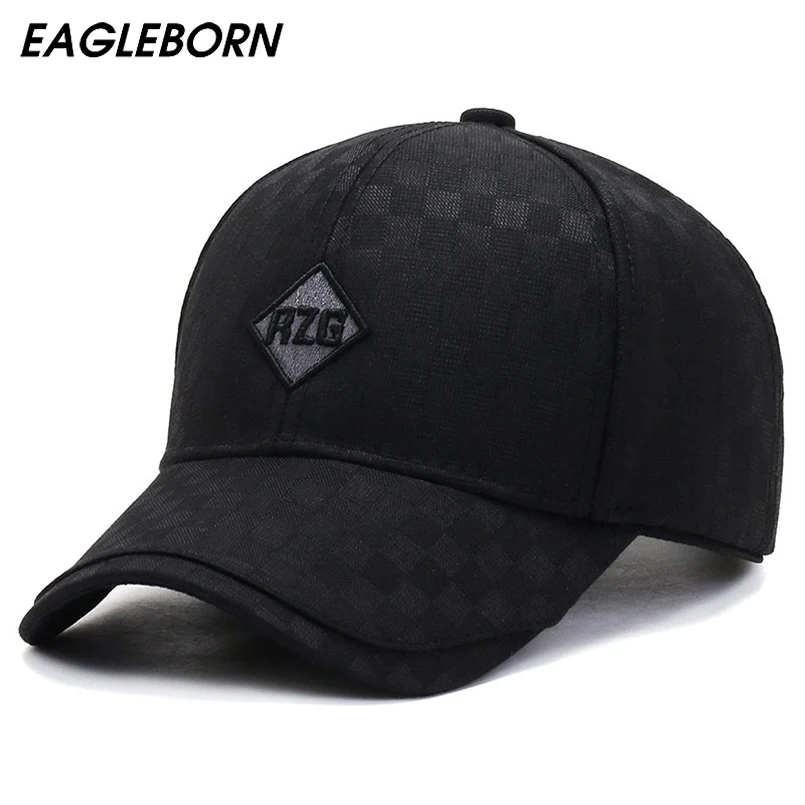 

Новинка, Мужская модная клетчатая бейсболка, зимняя шапка, бархатная бейсболка с защитой от холода, Высококачественная бейсболка в клетку с мозаикой для мужчин, Кепка