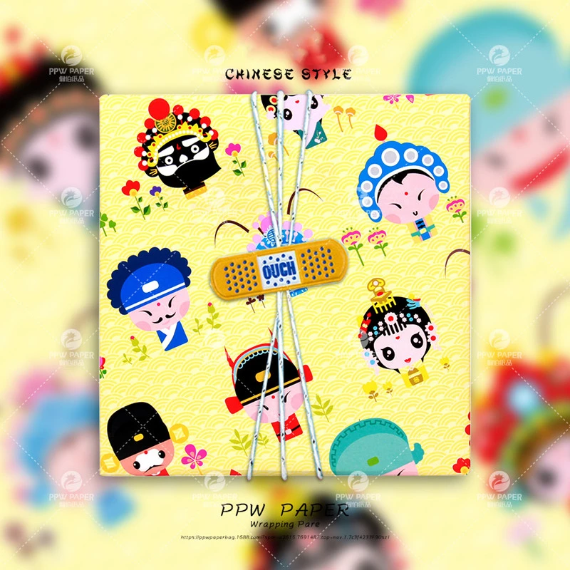 10 листов в китайском стиле рождественский подарок упаковочная бумага для лица
