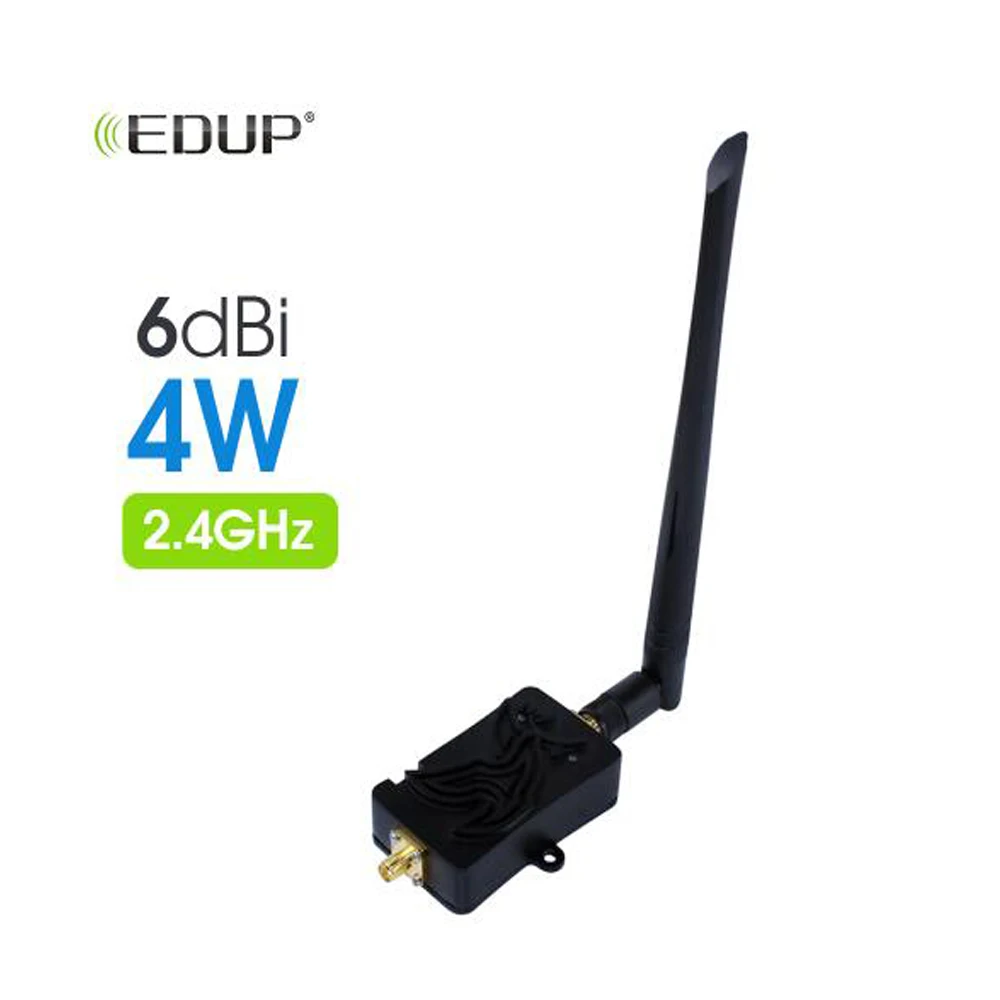 EDUP Wifi усилитель сигнала 2,4 ГГц 4 Вт 802,11 усилитель сигнала Wifi ретранслятор широкополосные усилители для беспроводного маршрутизатора сетевой адаптер