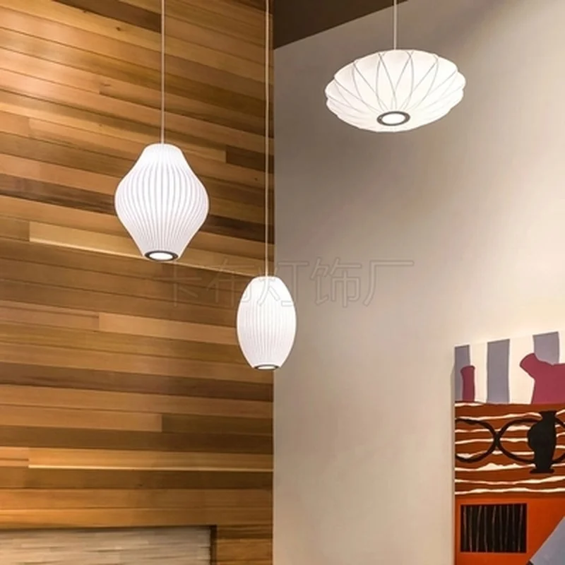Японская шелковая люстра светильник с абажуром освещение лестницы датской