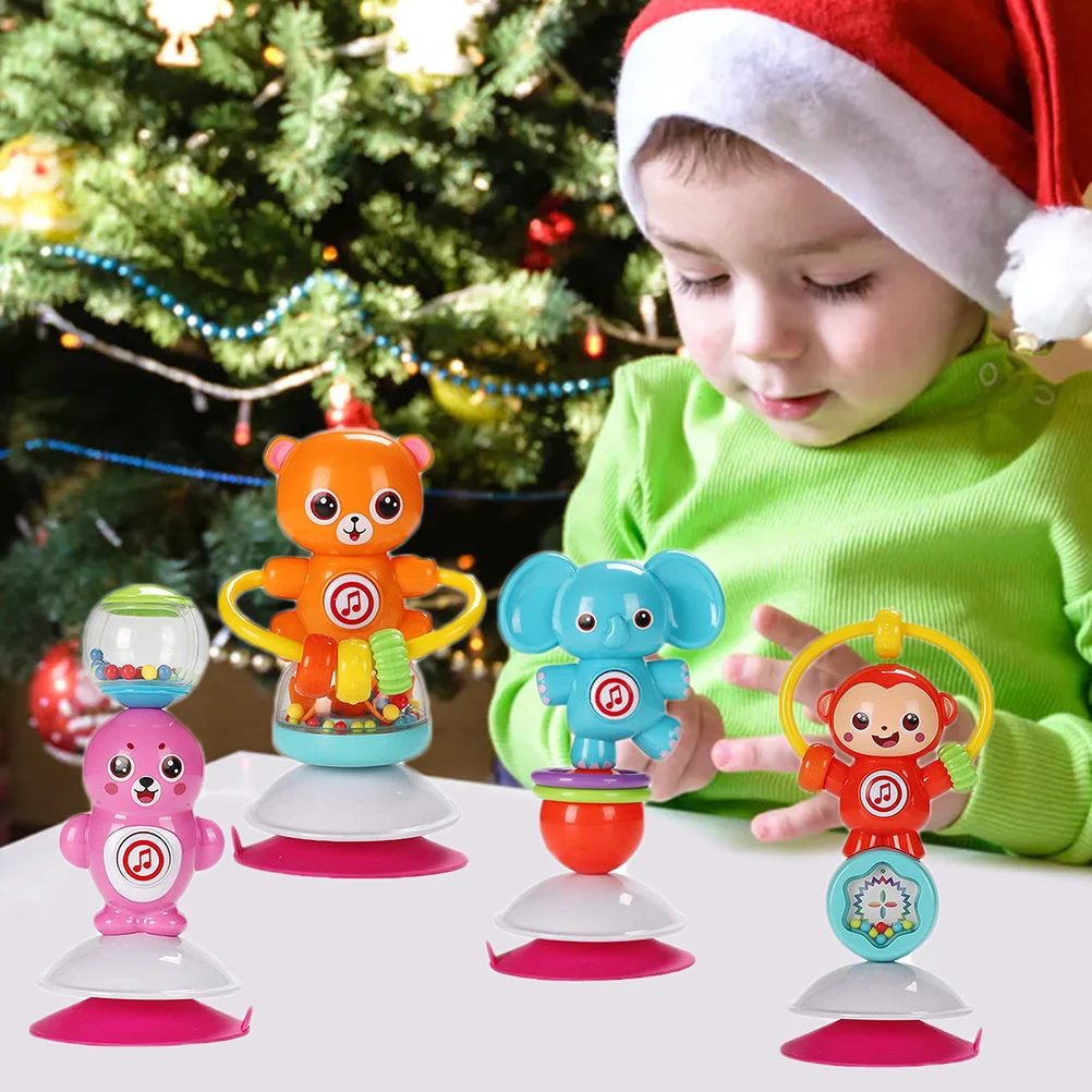 Детская мини погремушка с развлечением музыкальная присоска детский стульчик