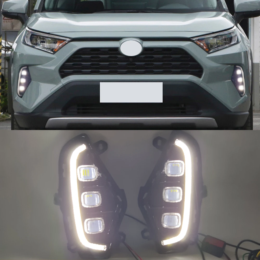 2 шт. Автомобильные светодиодные дневные ходовые огни для Toyota RAV4 2019 2020 2021 |