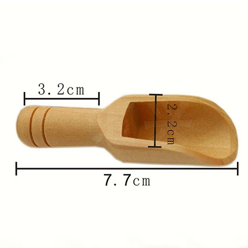 

1Pc Wooden Kitchen Herb Powder Rice Spice Salt Sugar Flour Spoon Scoop Cooking Baking Tools Kitchen Wood Spoons