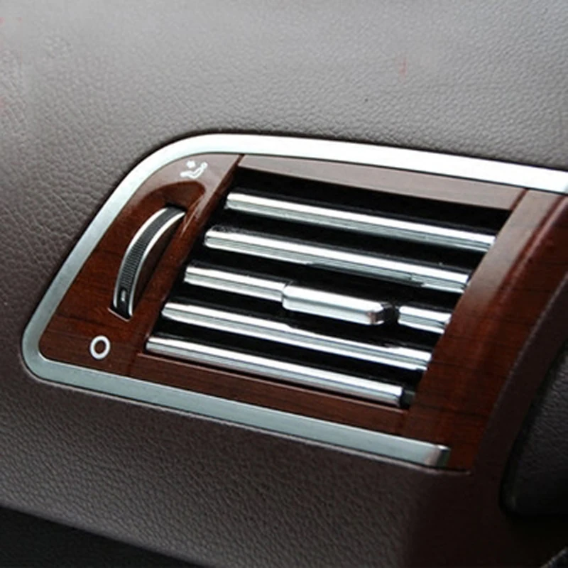 Переключатель на решетке обода салона 3 м хромированный серебристый