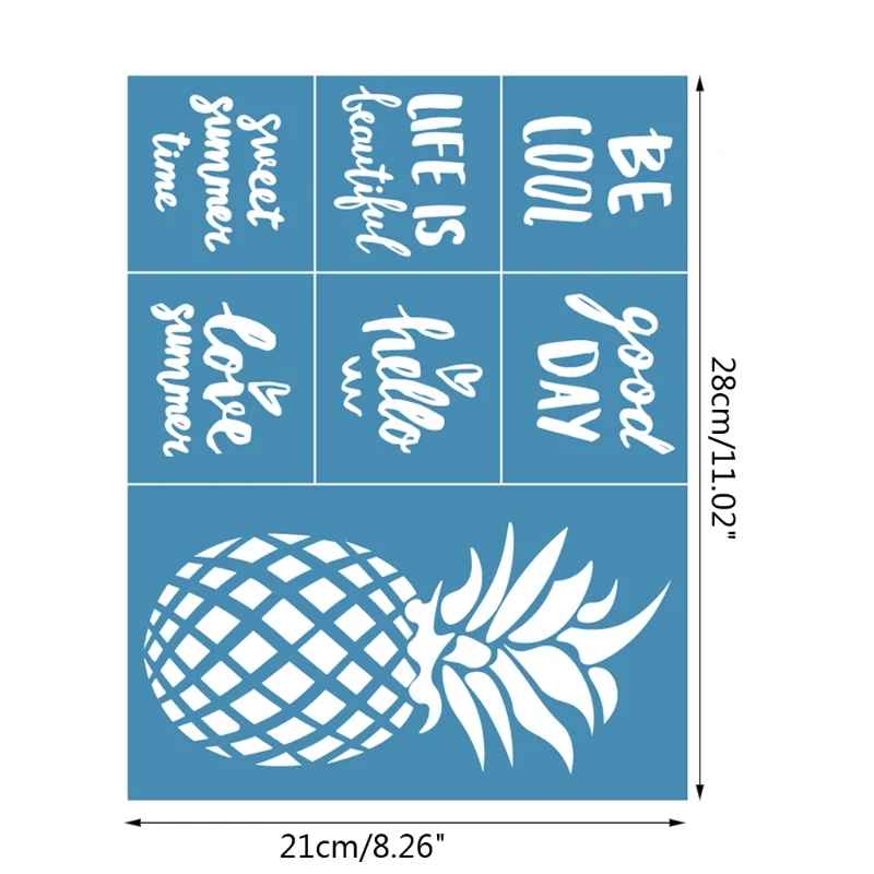 

Pineapple Self-Adhesive Silk Screen Printing Stencil Reusable Sign Stencils DIY