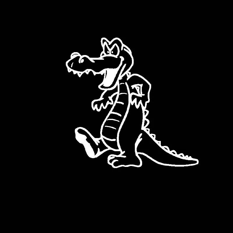 

Cute Crocodile Animal Cartoon Funny Vinyl Creative Decal Original Car Sticker Black/white Auto Parts ZWW-2112, 14cm * 14.5cm
