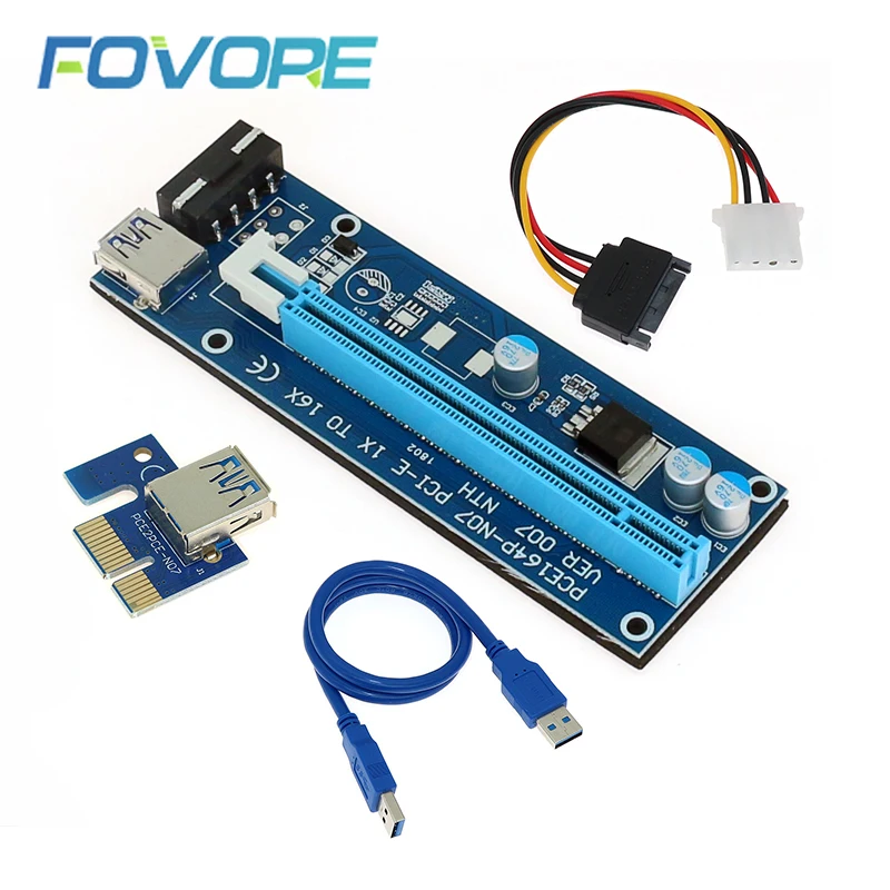 Переходная карта PCI E 60 см USB 3 0 кабель Express 1X до 16X удлинитель адаптер PCIe для