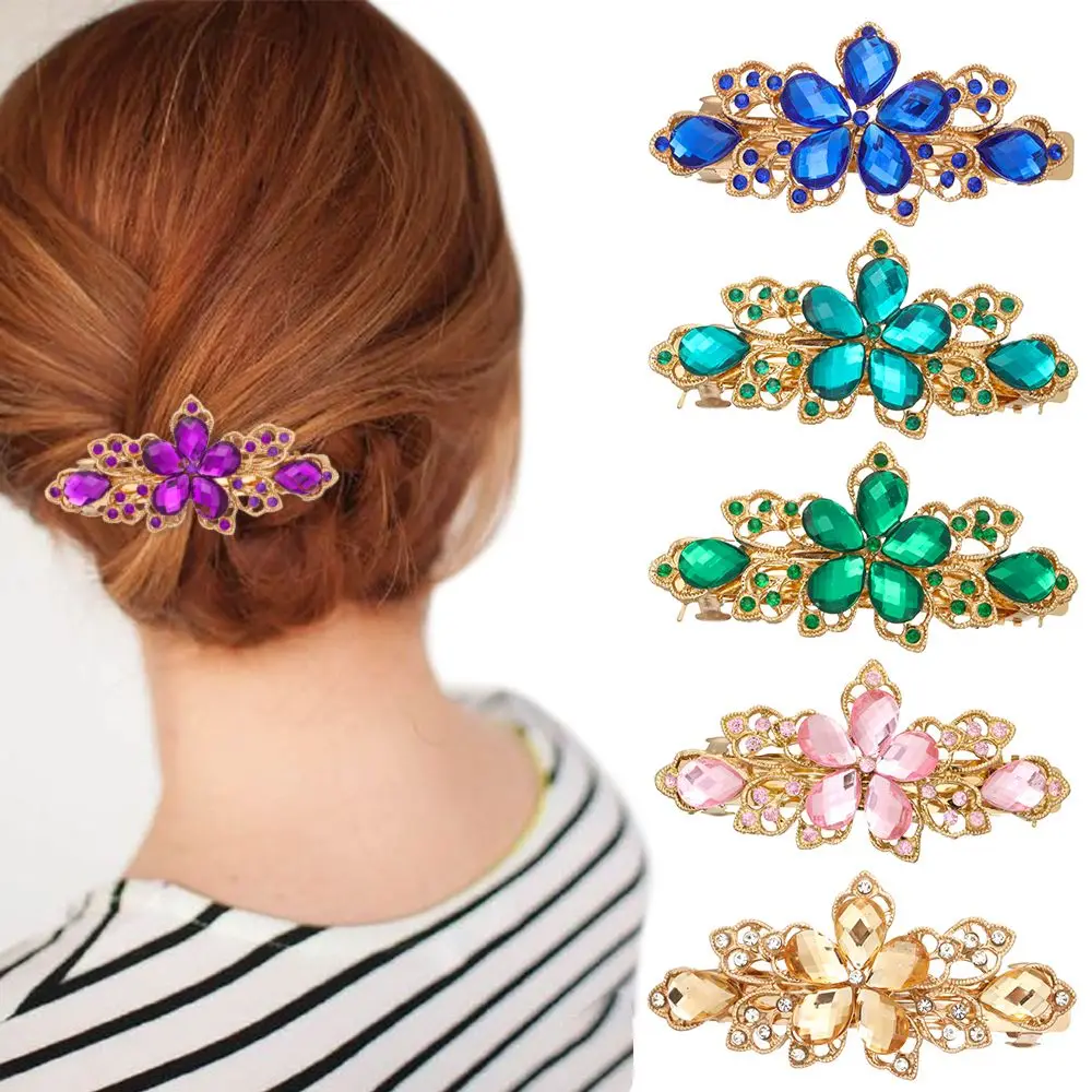 

Women Girl Elegant Shiny Hair Accessories Fashion Flower Hairpin Headdress Boutique