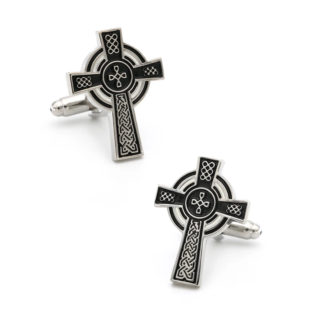 Запонки с крестом Faith Design для мужчин качественный медный материал запонки