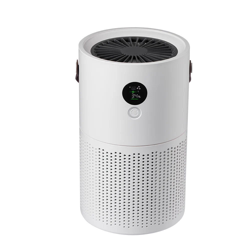 White Dolphin AP01 Smart Dispaly  Night light Rechargeable Air cleaner HEPA Filters Desktop Purifier with  Air Purifier For Home