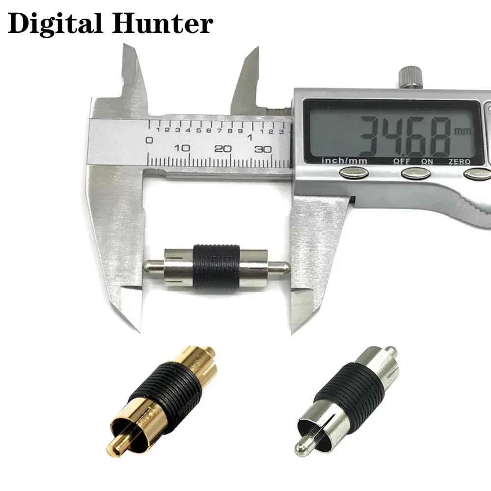 2 шт. медный RCA Phono AV папа-папа Аудио Видео пол мама-гнездо переходник встроенный