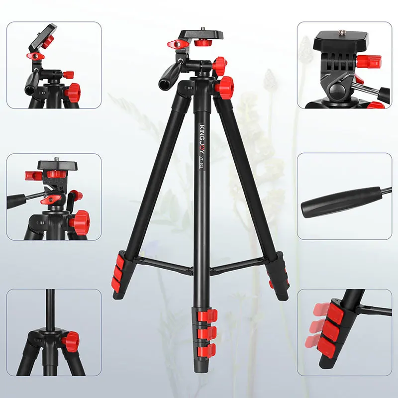 Легкий штатив KINGJOY для камеры портативный Настольный Трипод телефона