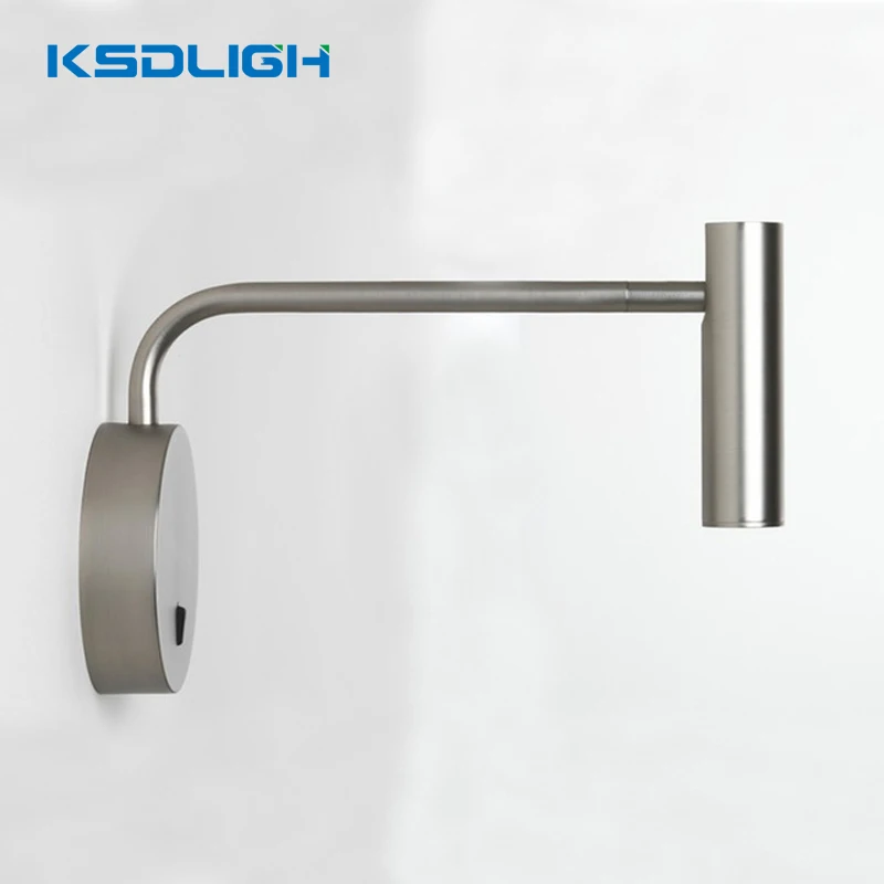 Светильник для чтения с вилкой настенный минималистичный направленный