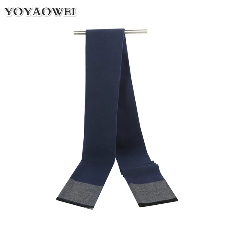 

Новинка 2020, мужские шарфы, Зимний деловой Повседневный хлопковый теплый шарф для зрелых мужчин, однотонный шарф, Nouveaux Foulards Pour Hommes Homme