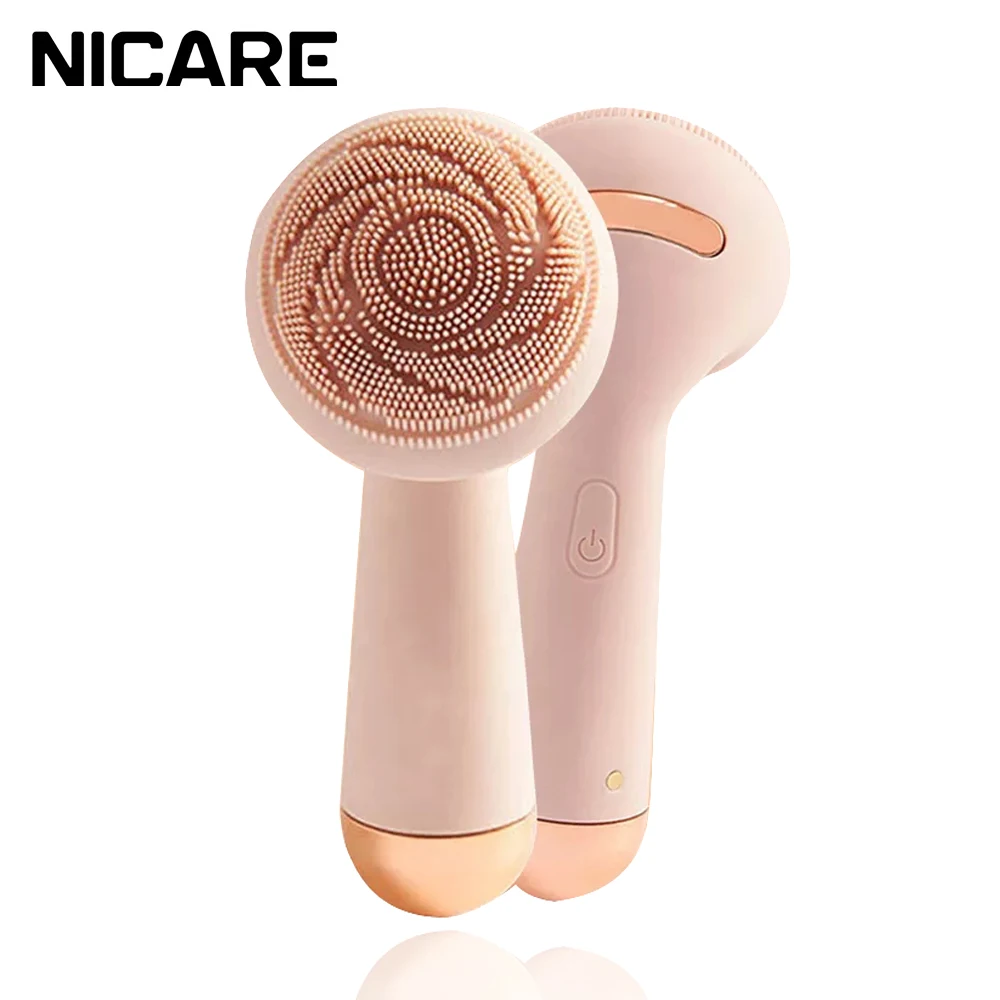 

NICARE Facial Cleansing Brush Electric Vibration Face Massager Deep Clean Face Silicone Brushes Skin Care Tool Beauty Instrument