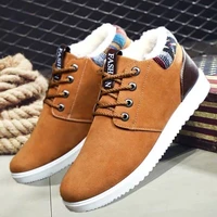 coslony boots men winter warm fur outdoor casual shoes tooling single shoes british boots mens shoes snow boots sneakers men