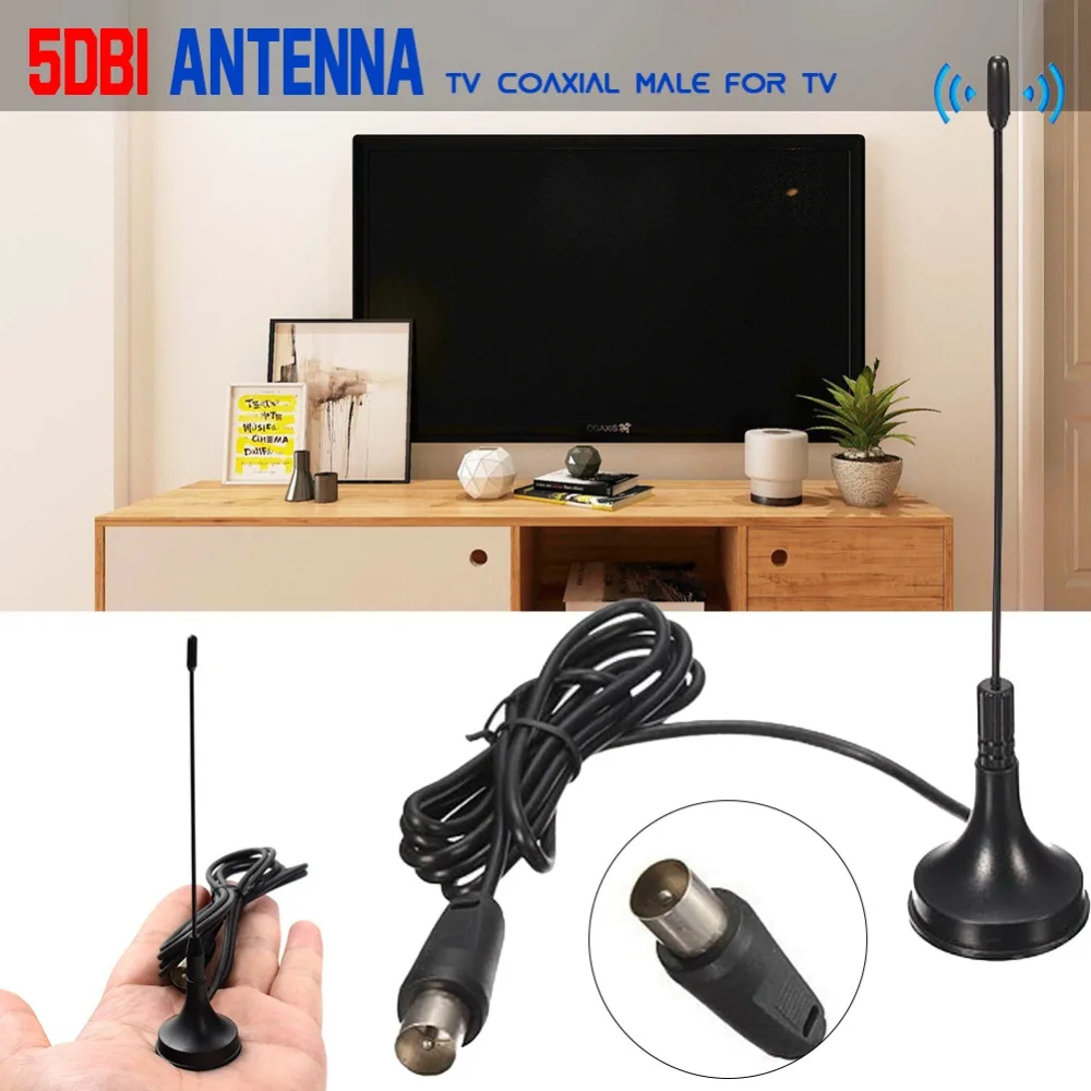 Hengshanlao комнатная ТВ антенна автомобильная 5dBi Mini Digital DVB-T Freeview HDTV Booster VHF прозрачный