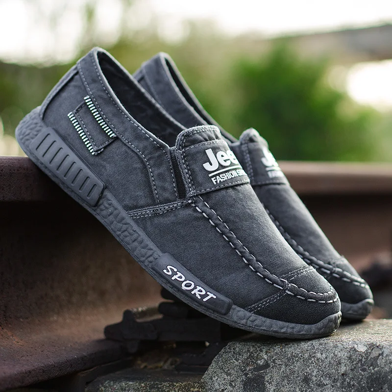 Мужские парусиновые туфли повседневная спортивная обувь на плоской подошве с