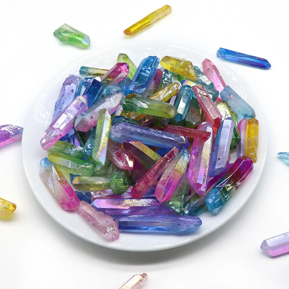 

Colorful Natural Stones Semi precious Stones Crystal Pillars Reiki Healing Divination Stones Hexagonal Prisms Non Porous Ornamen